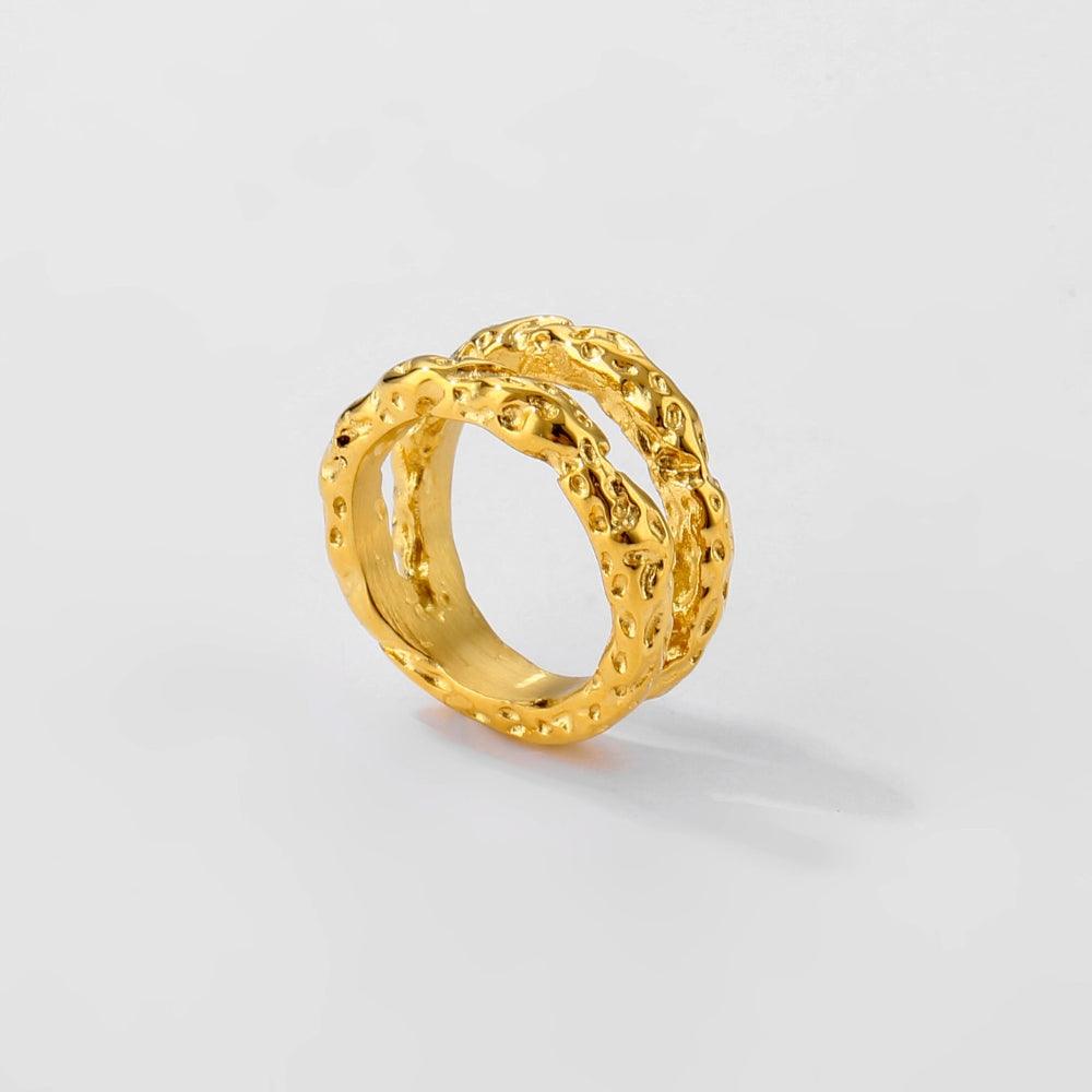 Golden Gala Circlets Ring - Father and Daughter Jewelry