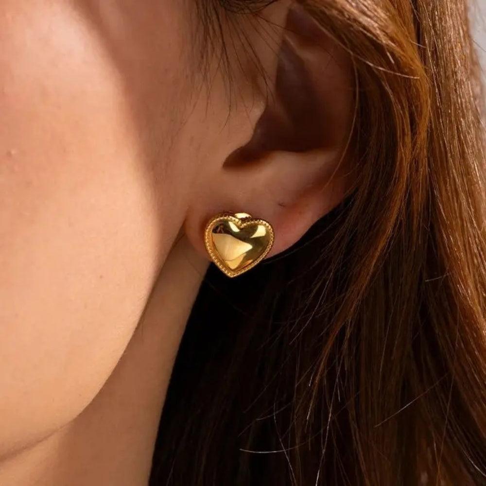 Golden Embrace Studs - Father and Daughter Jewelry