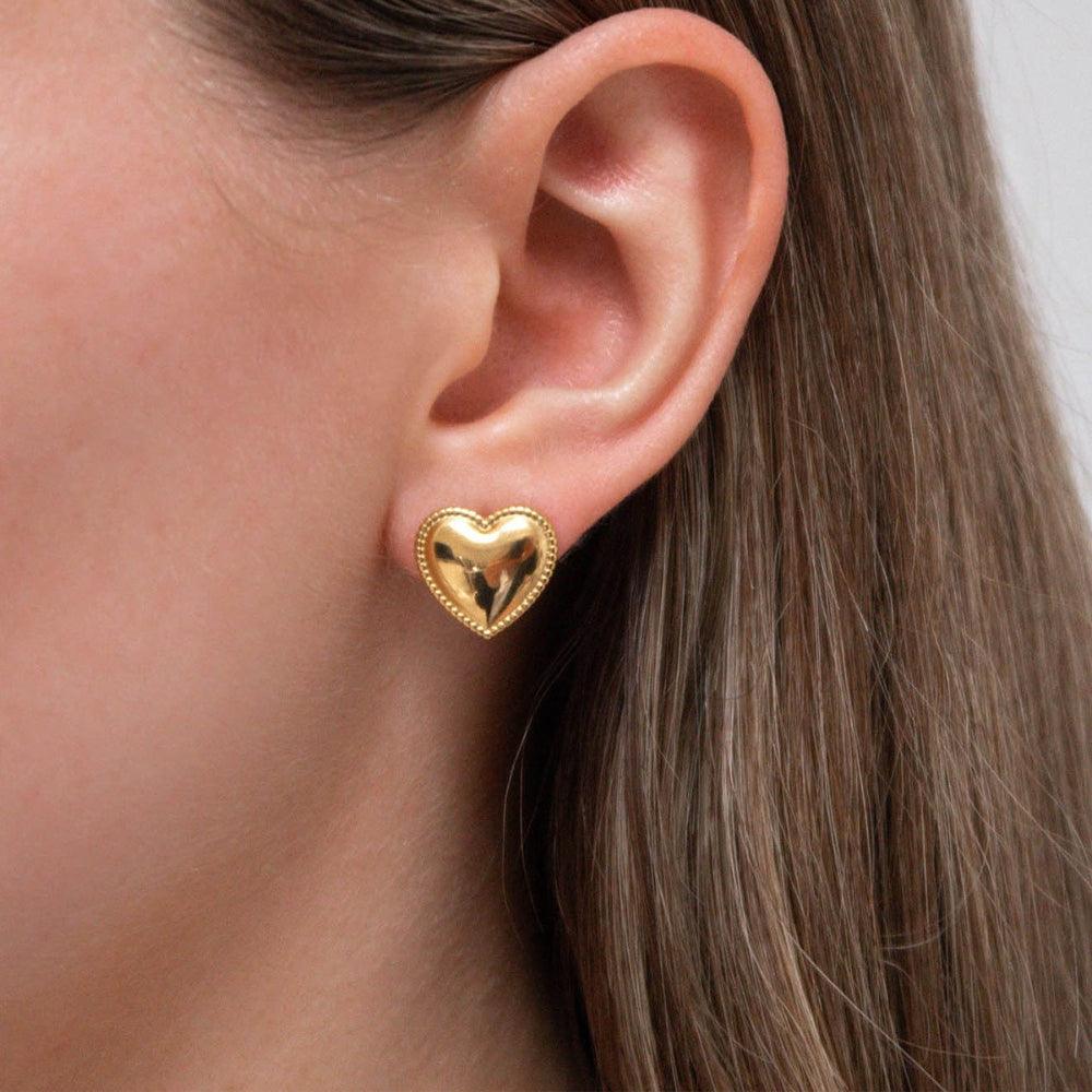 Golden Embrace Studs - Father and Daughter Jewelry