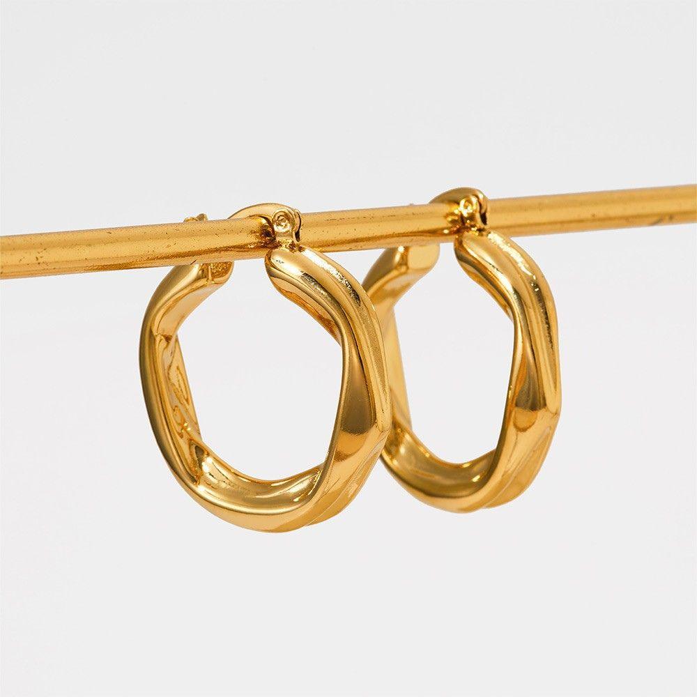 Golden Tide Hoops - Father and Daughter Jewelry