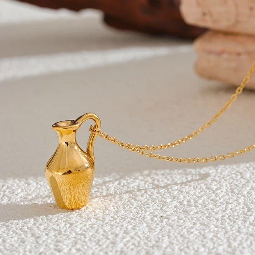 Amphora Gold Necklace - Father and Daughter Jewelry