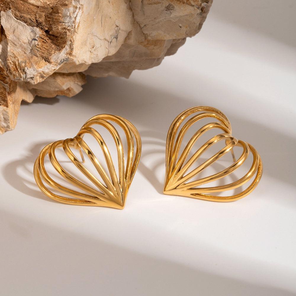 Heart Unfolded Earrings - Father and Daughter Jewelry
