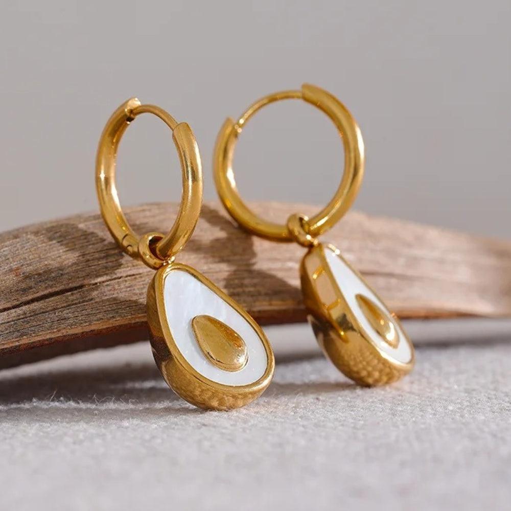 Avocado Drop Earrings - Father and Daughter Jewelry