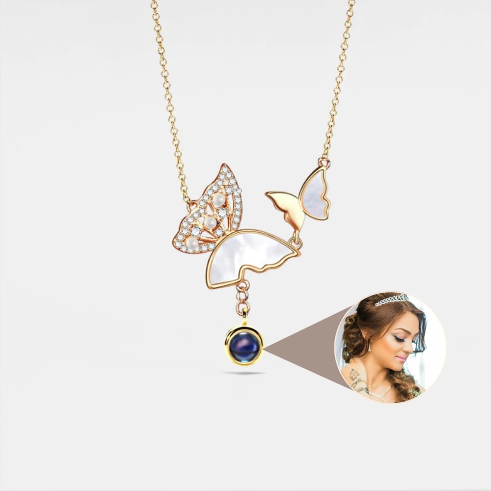Butterfly Projection Necklace