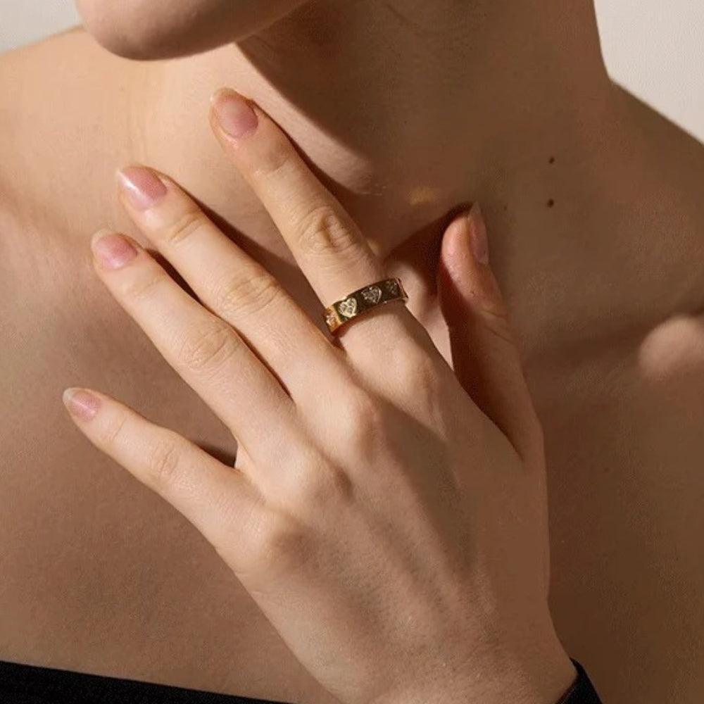 Hearts Align Ring - Father and Daughter Jewelry