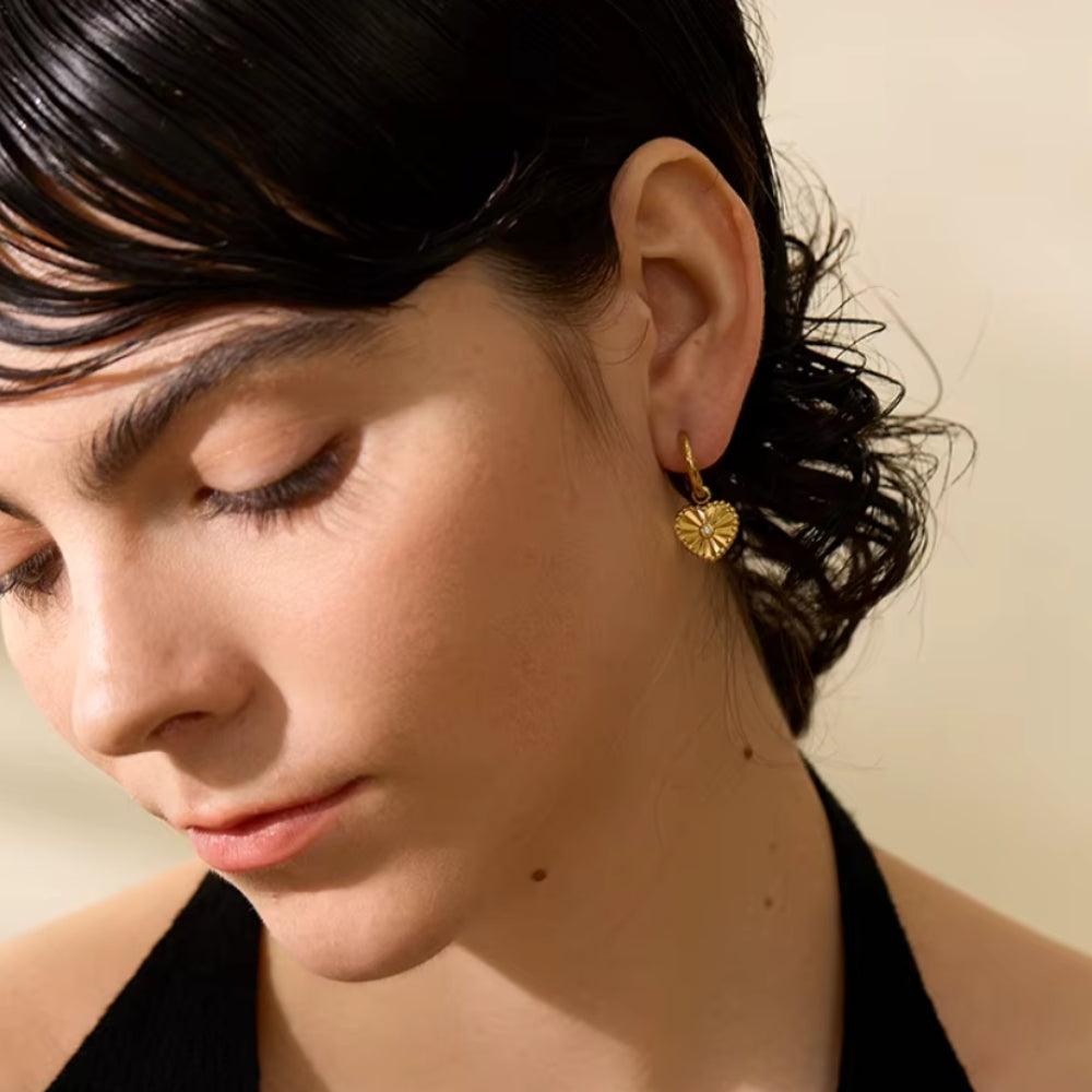 Radiant Heart Hoops - Father and Daughter Jewelry