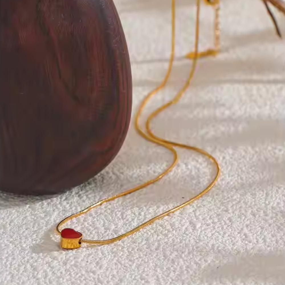 Rouge Heart Necklace - Father and Daughter Jewelry