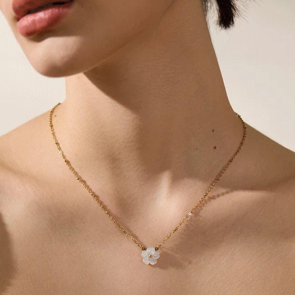 Blossom Shell Necklace - Father and Daughter Jewelry