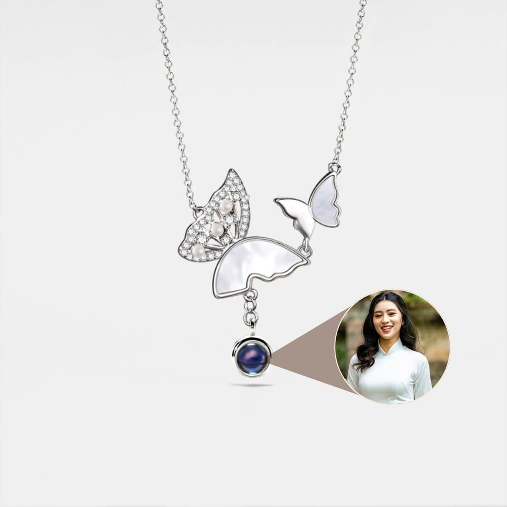 Butterfly Projection Necklace