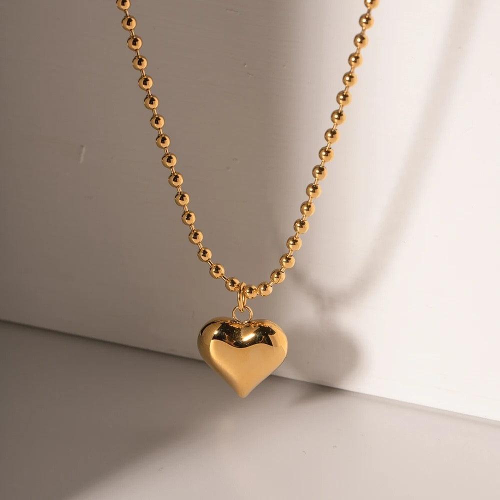 Golden Gravity Heart Necklace - Father and Daughter Jewelry
