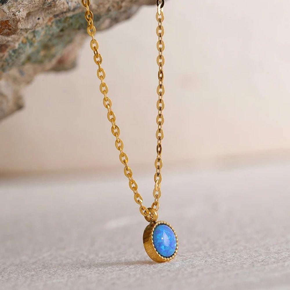 Azure Glow Necklace - Father and Daughter Jewelry