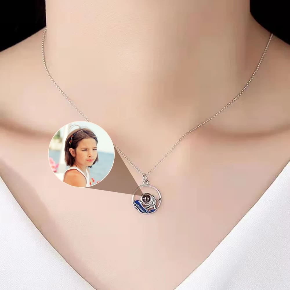 Ocean & Mountain Projection Necklace