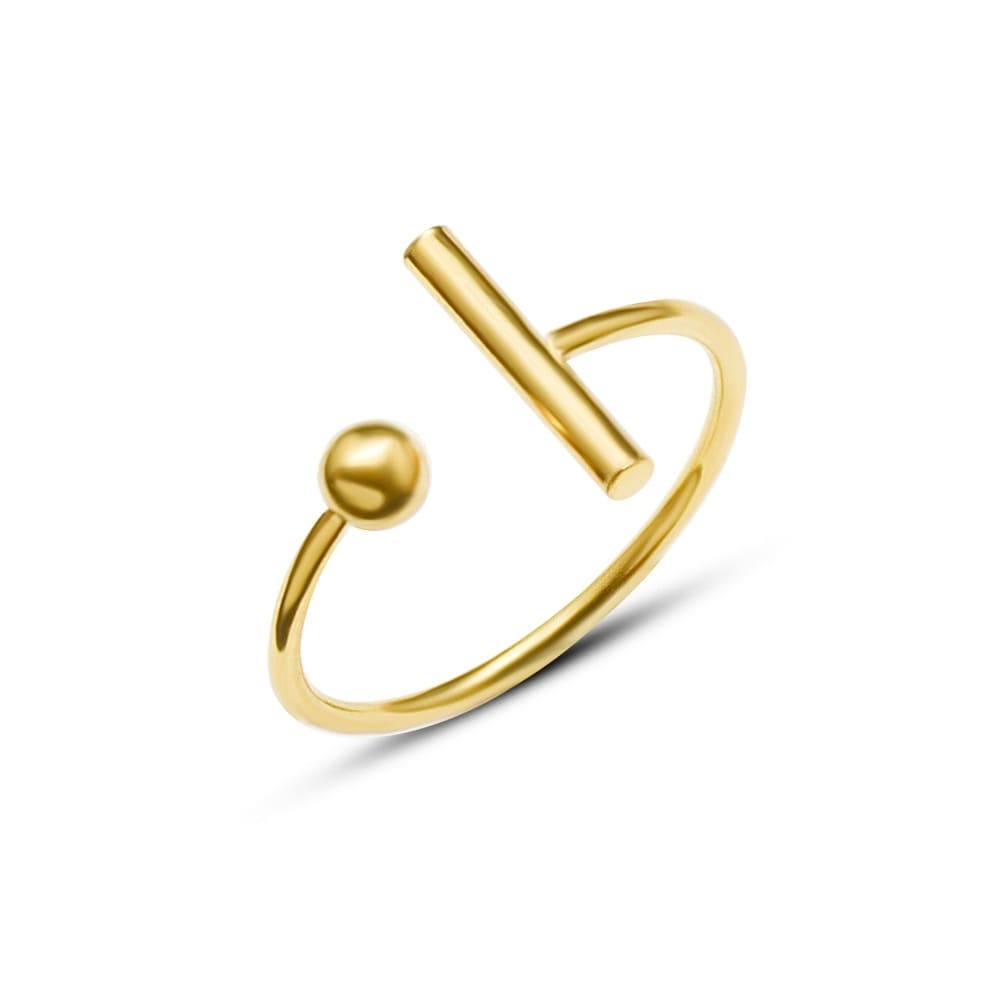 Orbit & Line Minimalist Ring