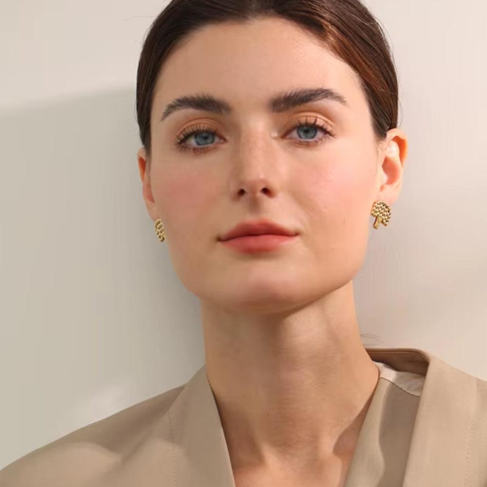 Golden Grove Studs - Father and Daughter Jewelry