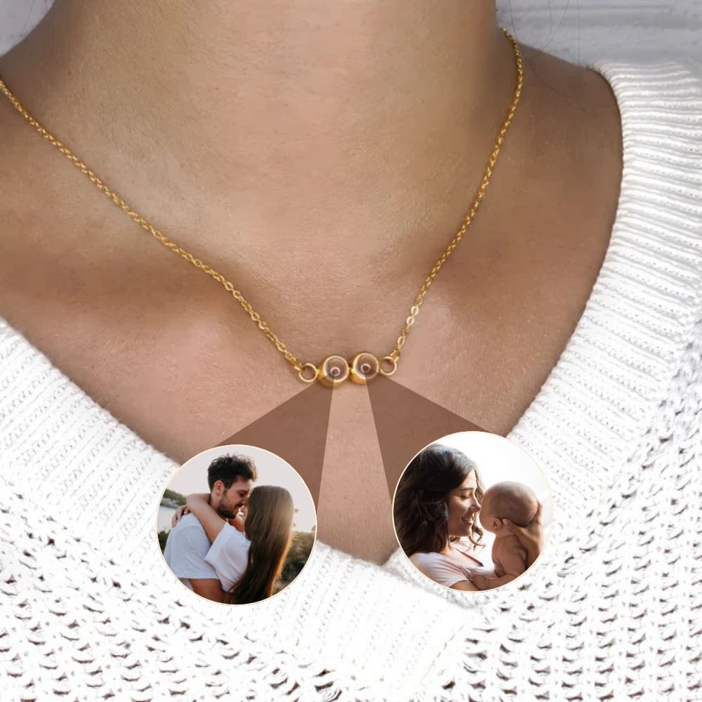 Double Photo Projection Necklace