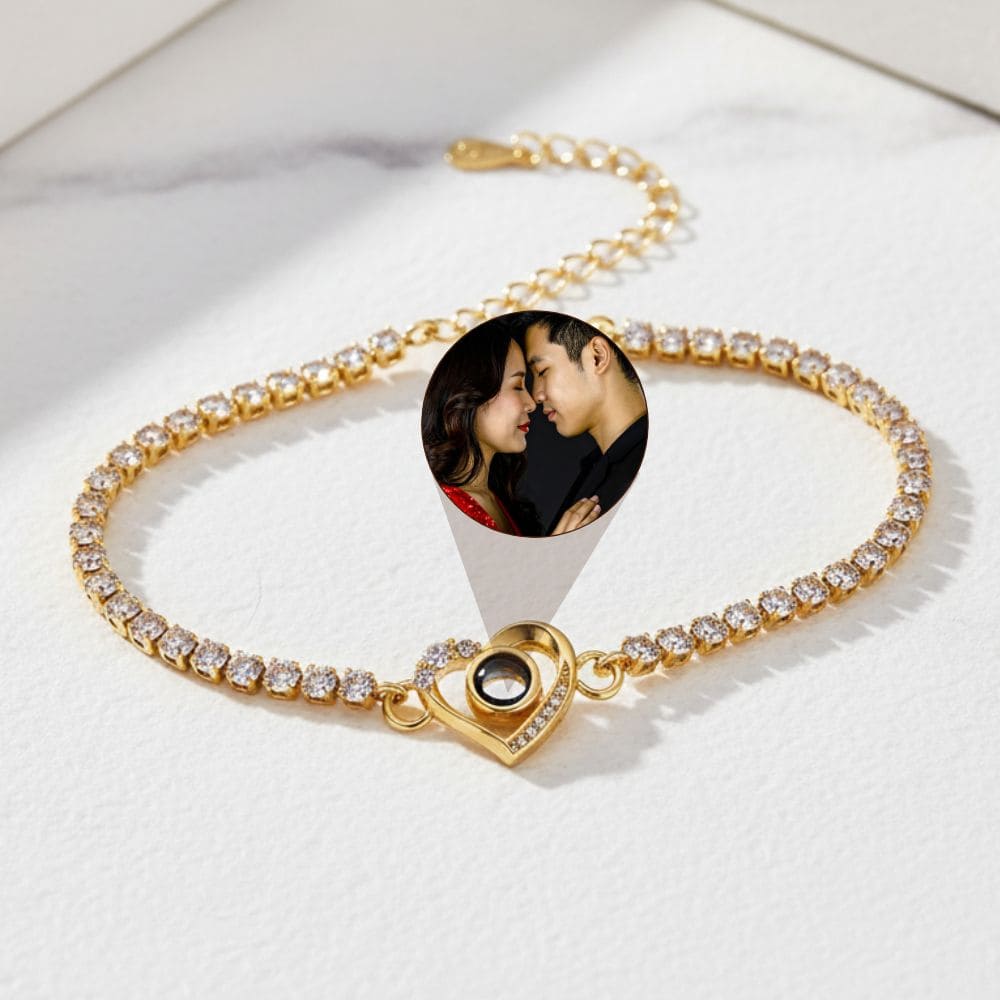 Heart Tennis Projection Bracelet