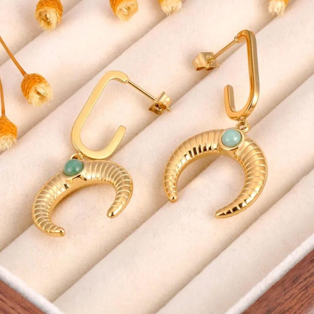 Lunar Horn Earrings