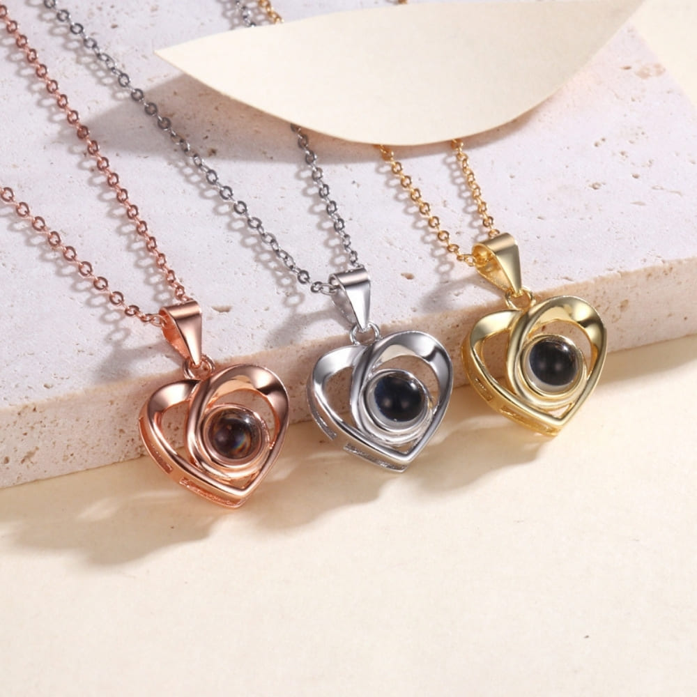 Infinity Heart Projection Pendant