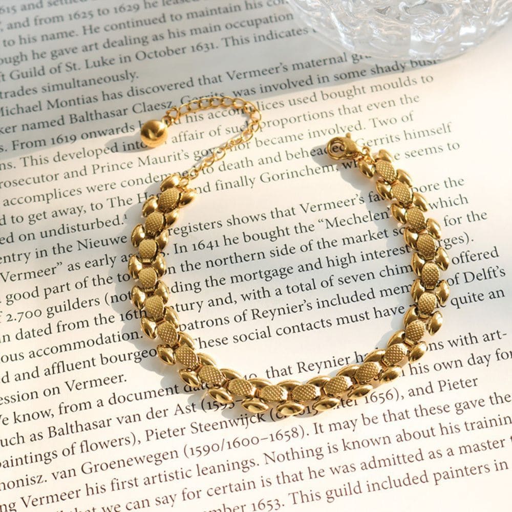 Golden Weave Chain Bracelet