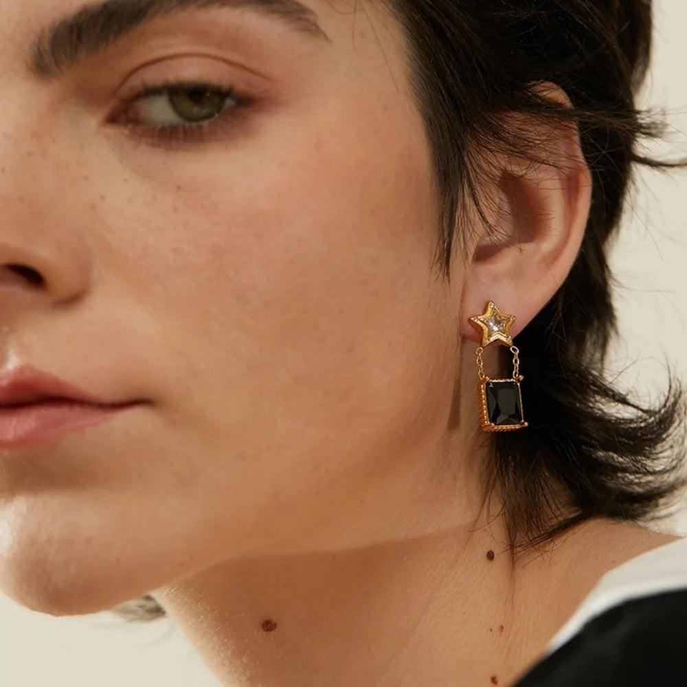 Starlit Obsidian Earrings