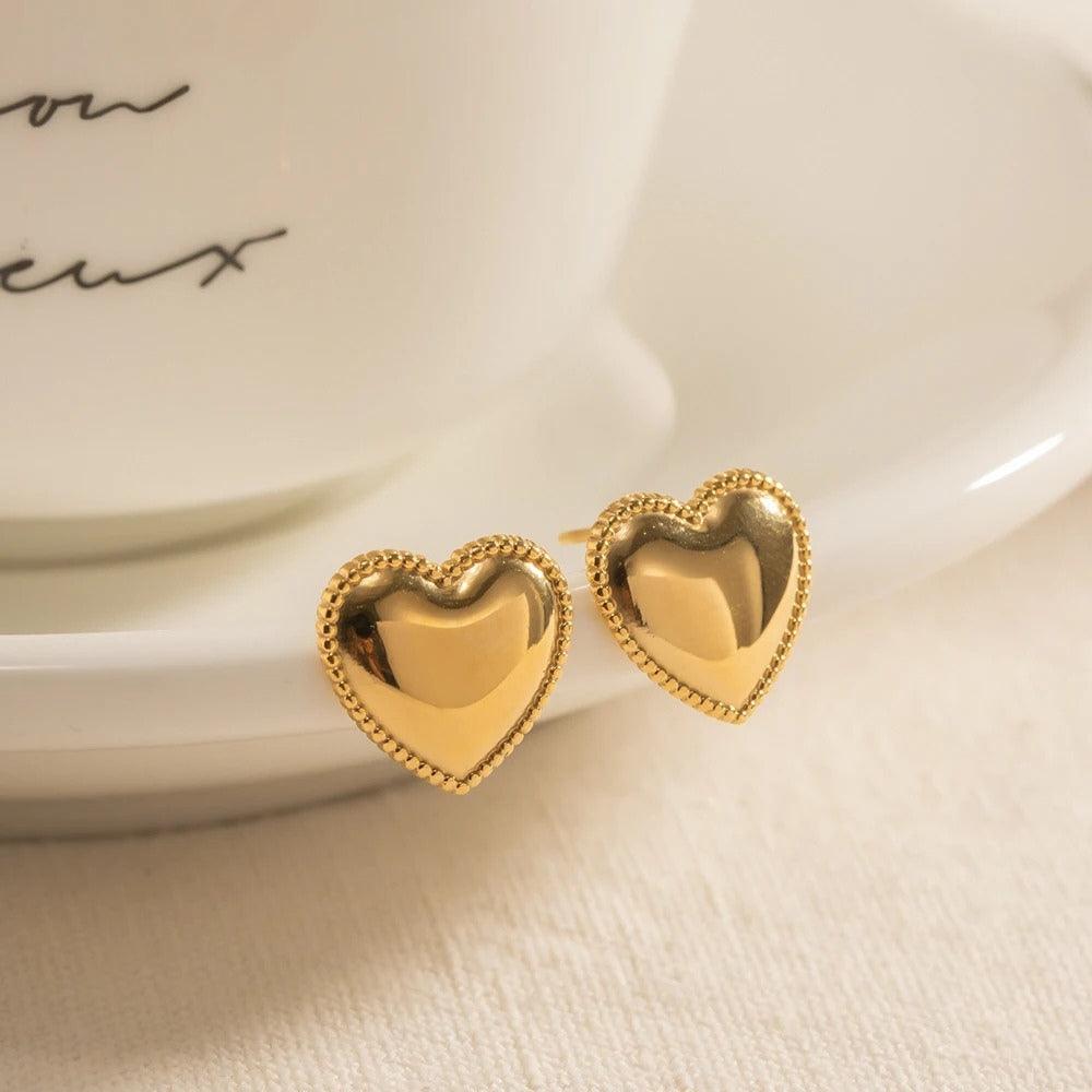 Golden Embrace Studs - Father and Daughter Jewelry