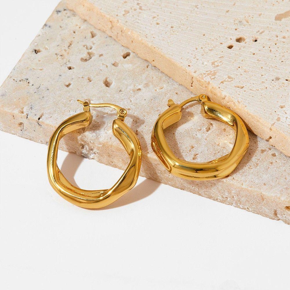 Golden Tide Hoops - Father and Daughter Jewelry