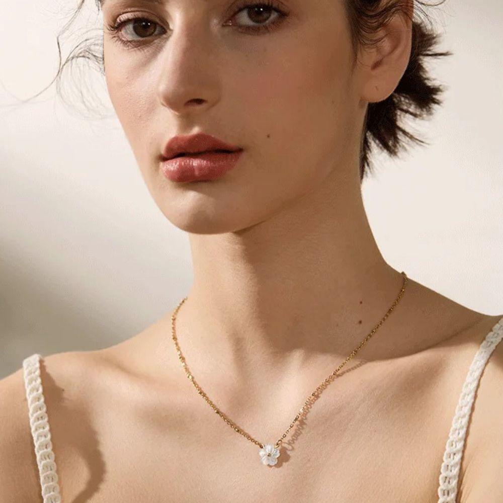 Blossom Shell Necklace - Father and Daughter Jewelry