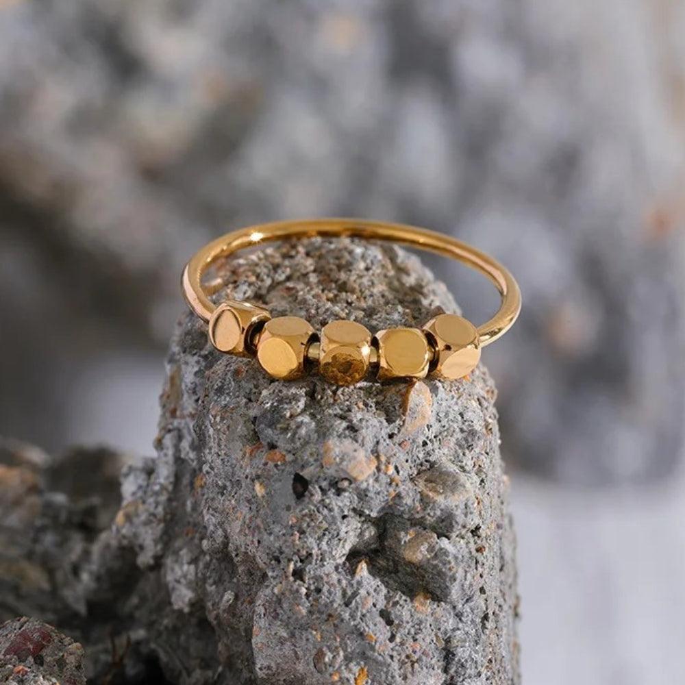 Golden Cubes Ring - Father and Daughter Jewelry
