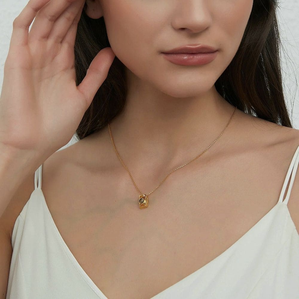 Camera Projection Necklace