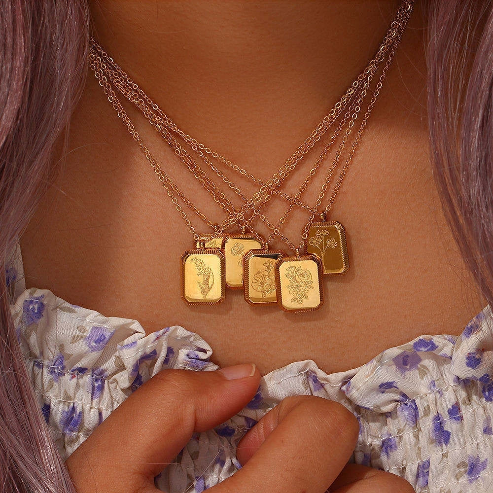 Golden Floral Necklace