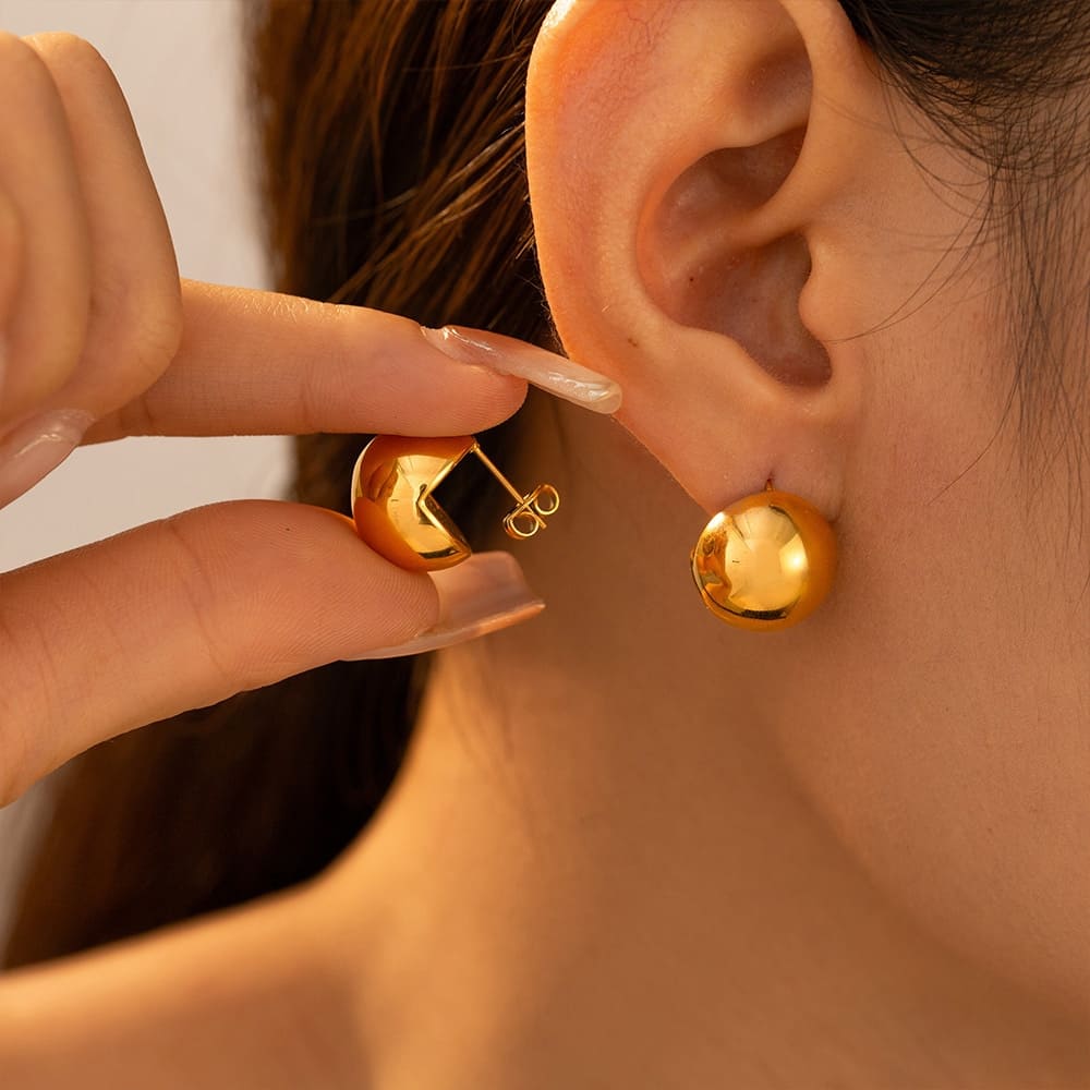Golden Bubble Earrings