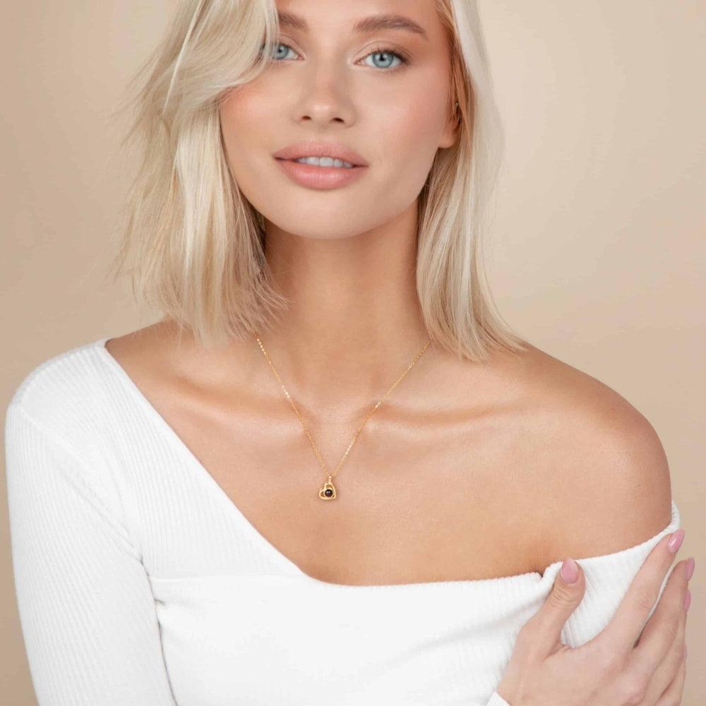 Heart Projection Necklace - Father and Daughter Jewelry