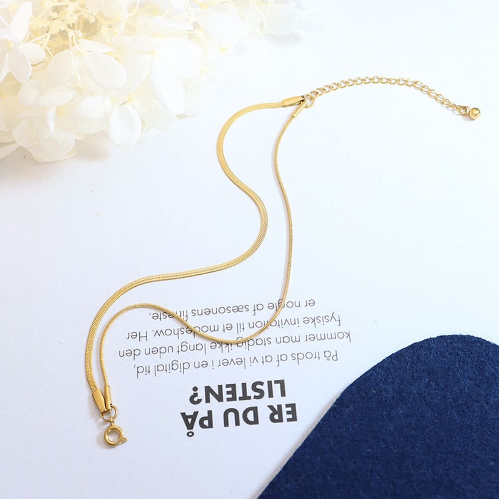 Golden Twin Snake Chain Bracelet