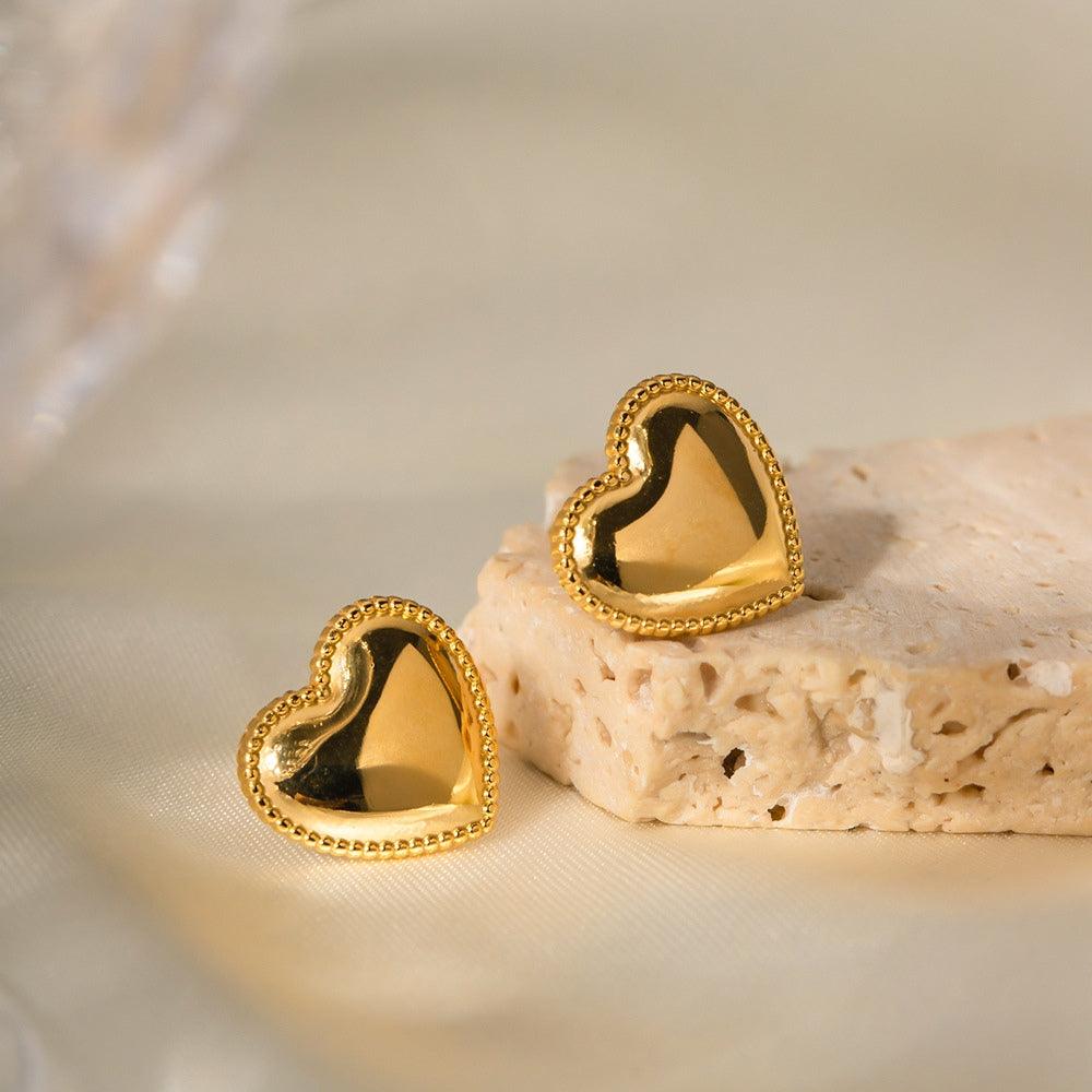 Golden Embrace Studs - Father and Daughter Jewelry