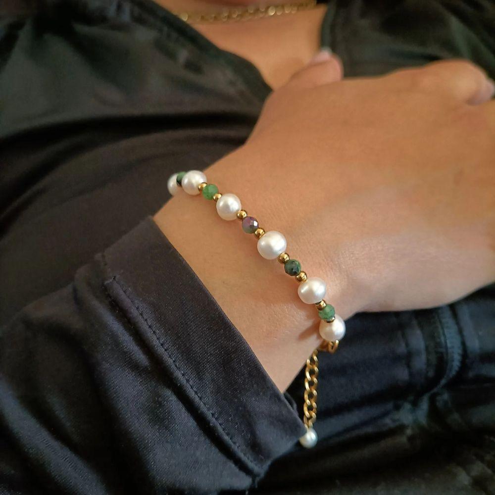Verdant Pearl Bracelet - Father and Daughter Jewelry