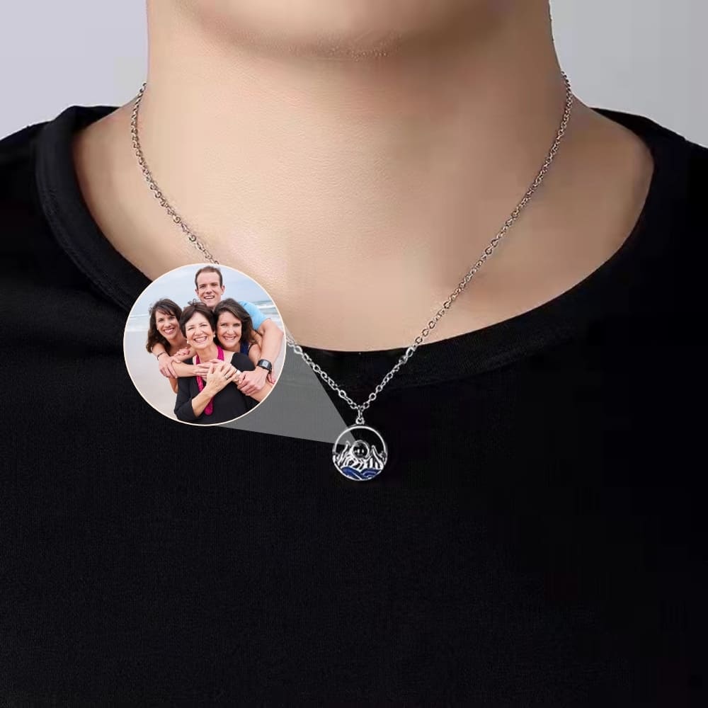 Ocean & Mountain Projection Necklace
