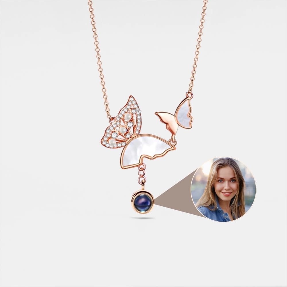 Butterfly Projection Necklace