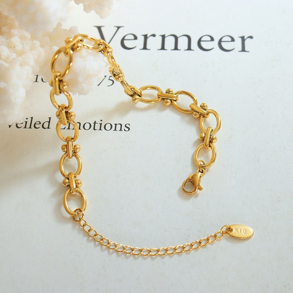 Golden Orbit Chain Bracelet