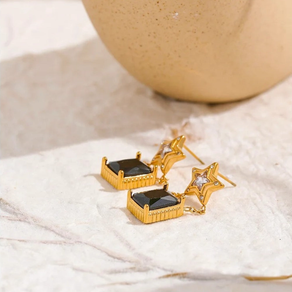 Starlit Obsidian Earrings