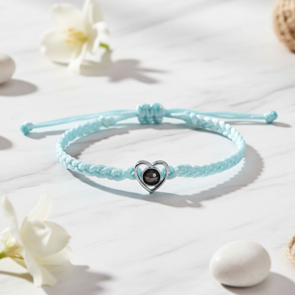 Woven Heart Photo Projection Bracelet