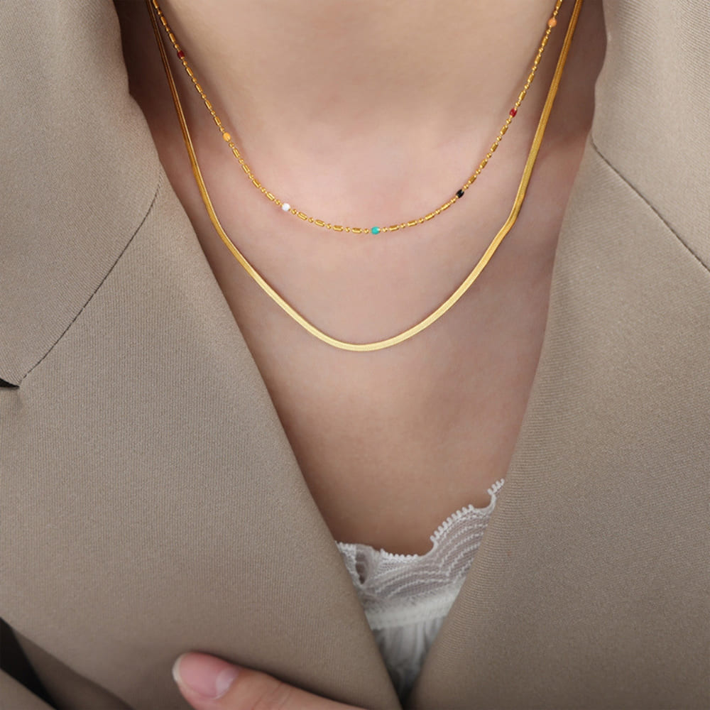 Golden Silken Snake Necklace