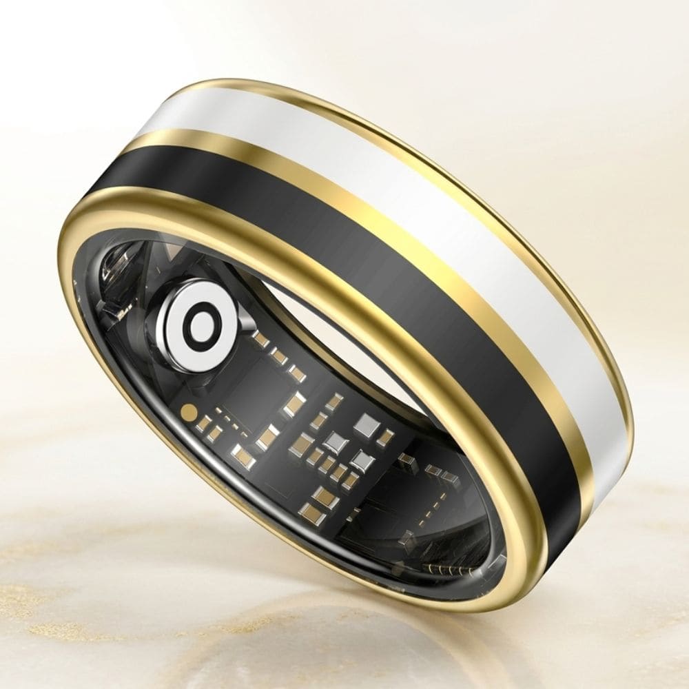 Striped Enamel Smart Ring