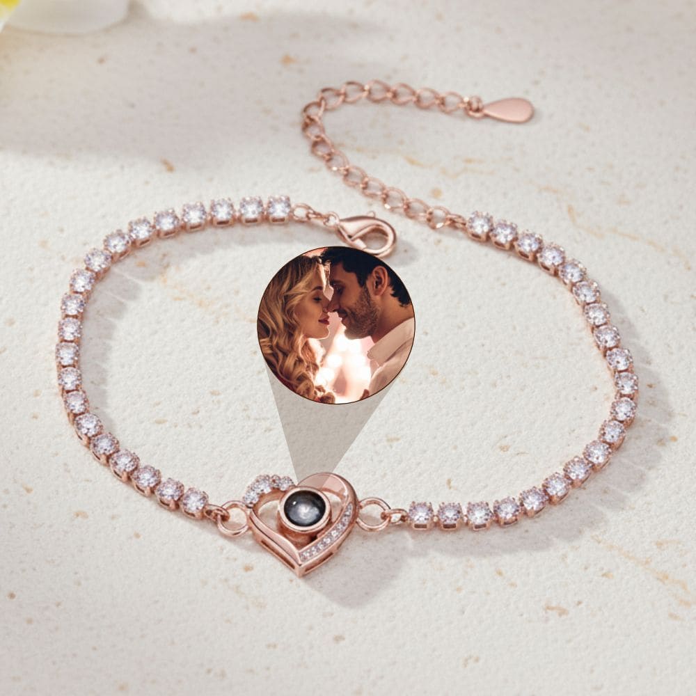 Heart Tennis Projection Bracelet
