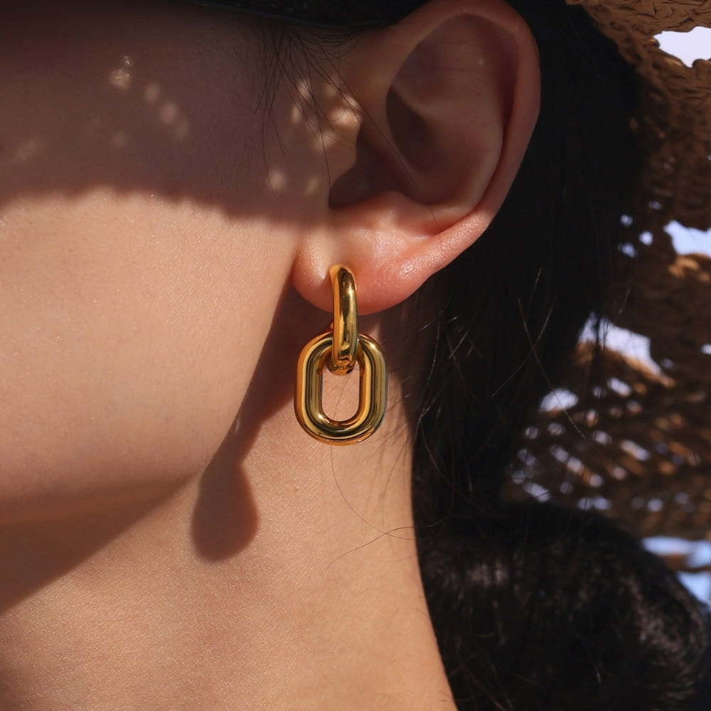 Bold Chain Loop Earrings