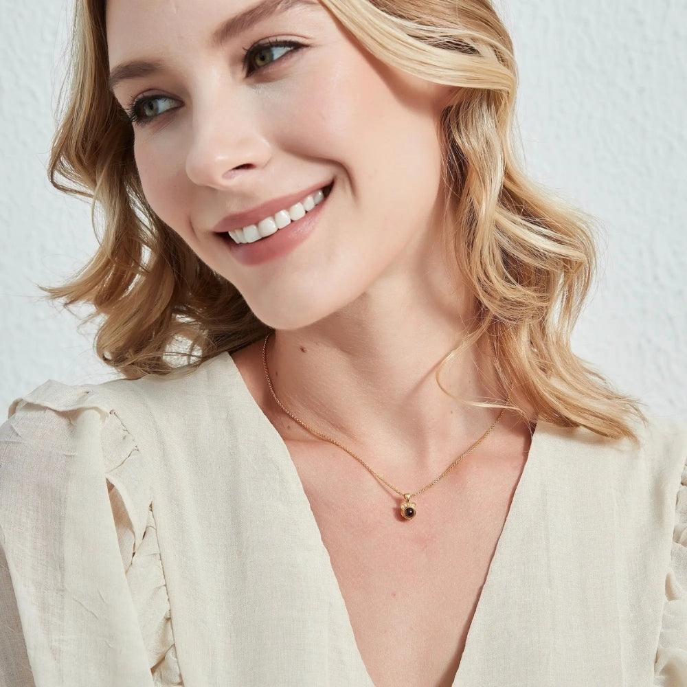 Cat Ears Projection Necklace - Father and Daughter Jewelry