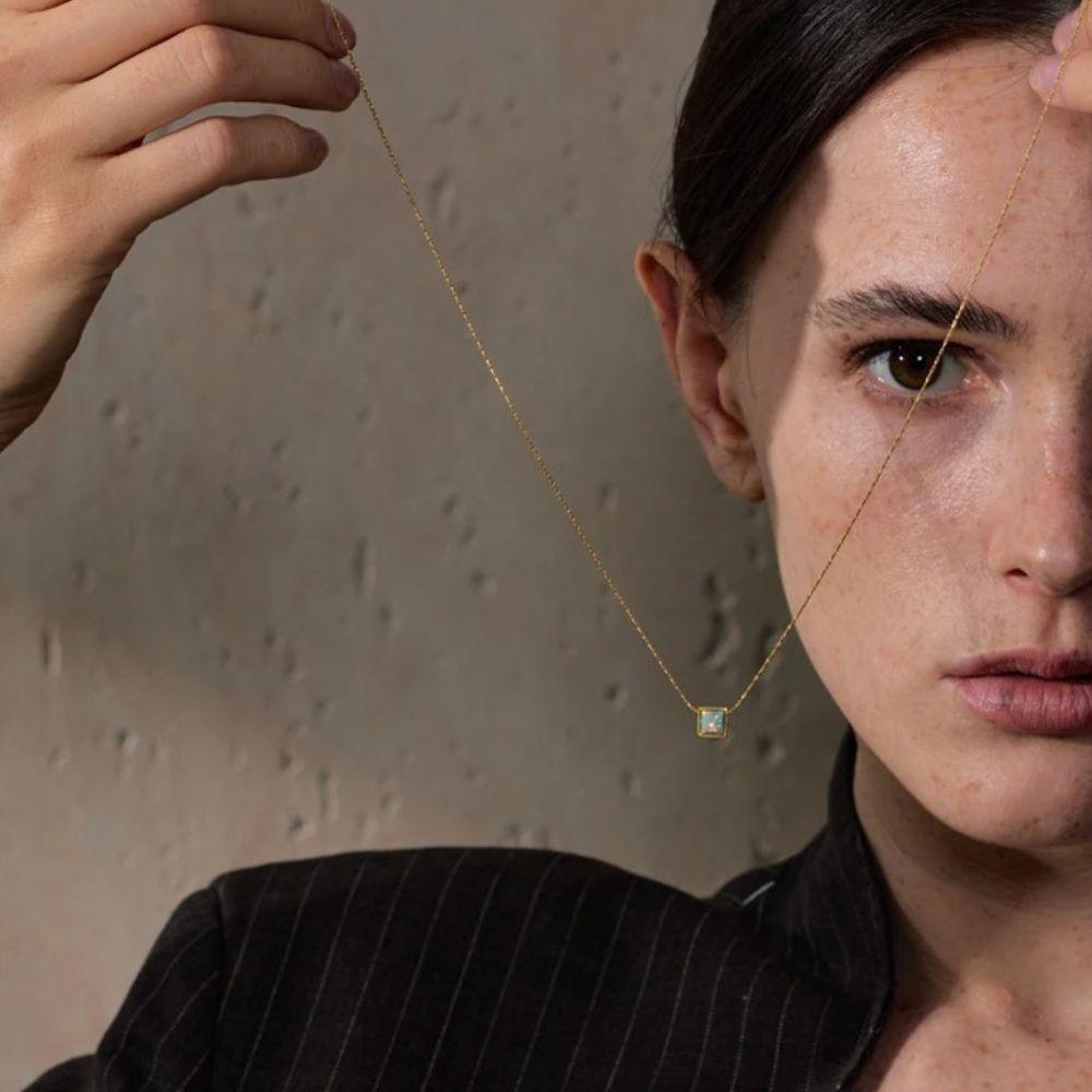 Opal Prism Necklace - Father and Daughter Jewelry