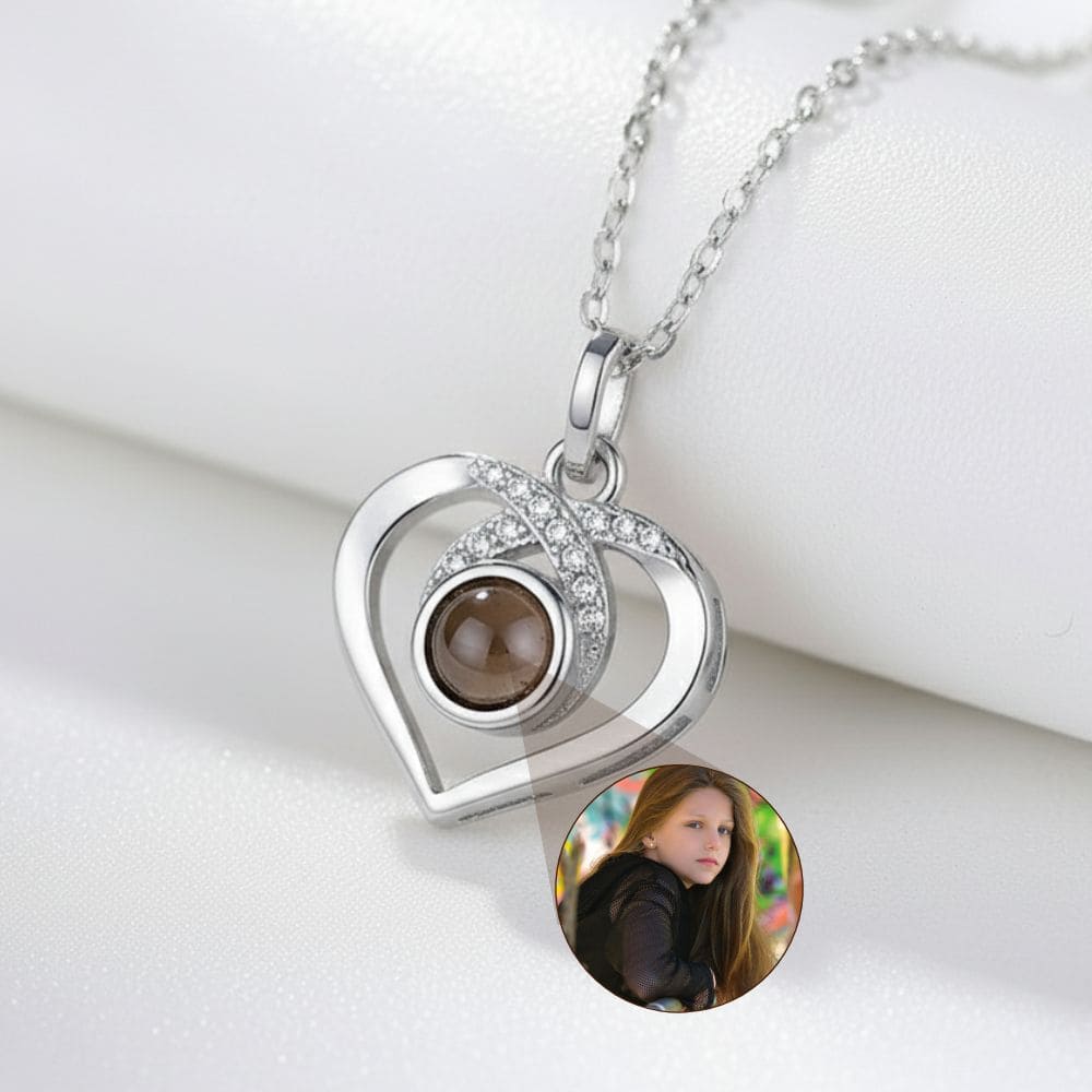 Infinity Heart Projection Necklace