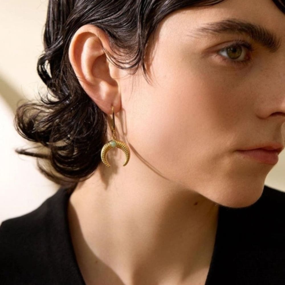 Lunar Horn Earrings
