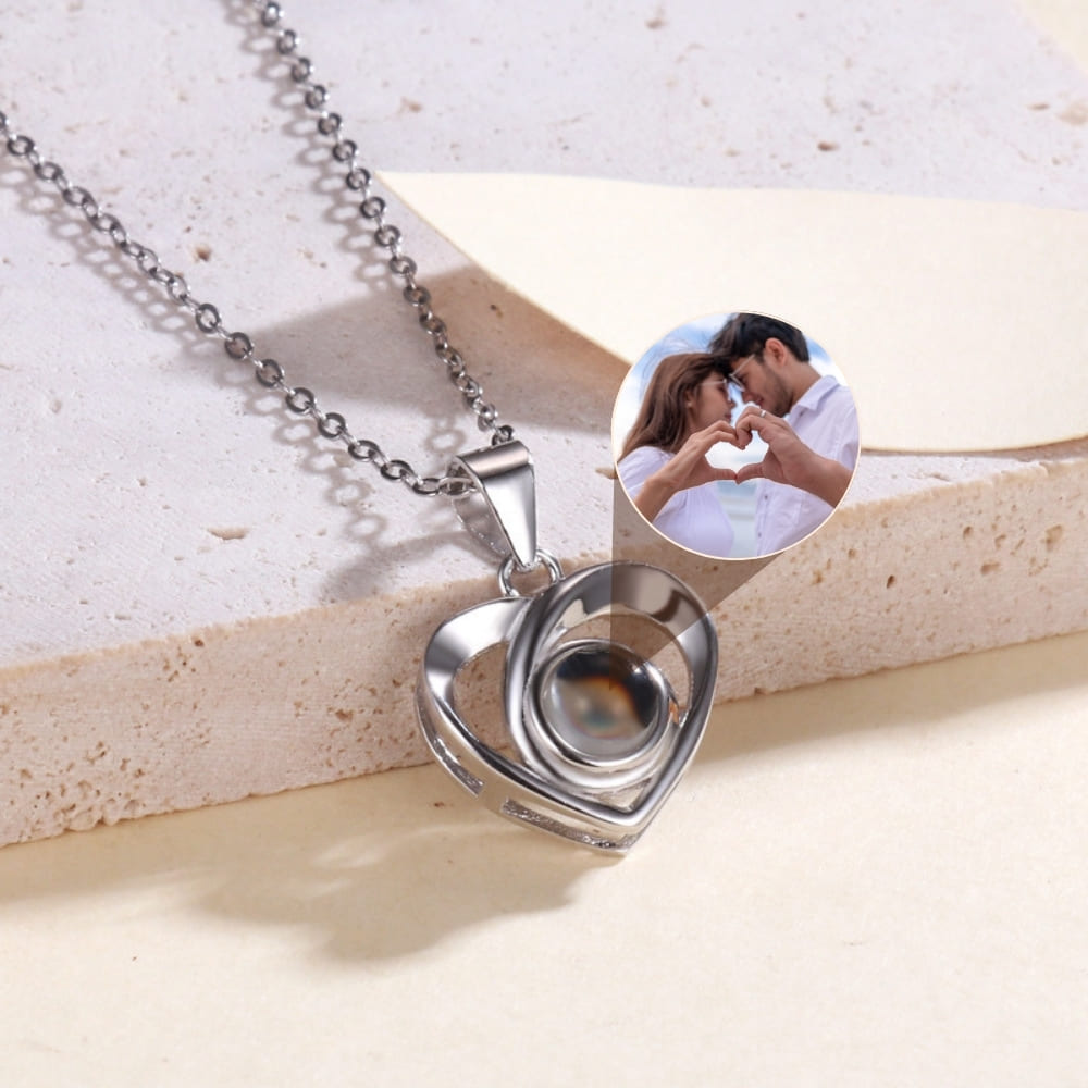 Infinity Heart Projection Pendant