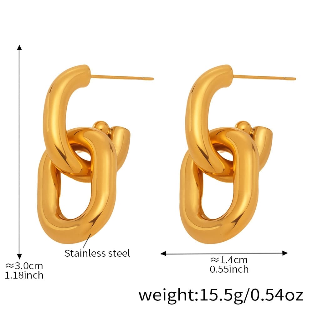 Bold Chain Loop Earrings